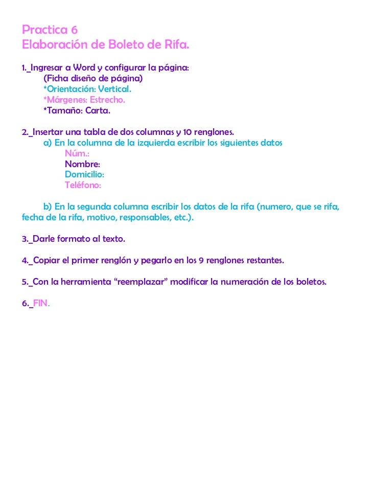 formato boletos
