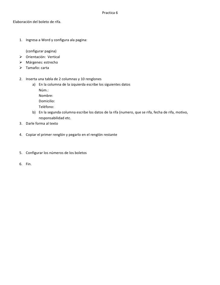 formato boletos