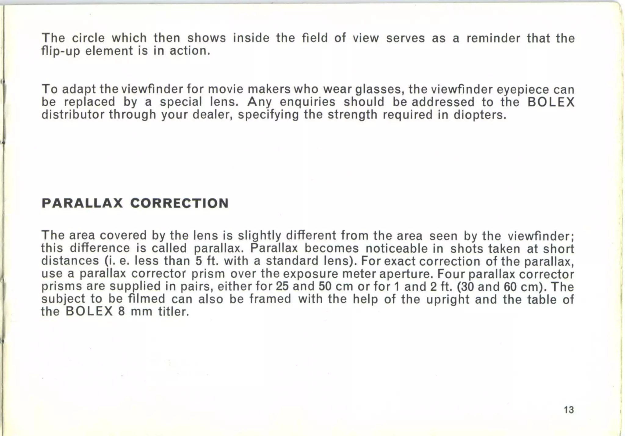 Bolex d8 la_user manual_english