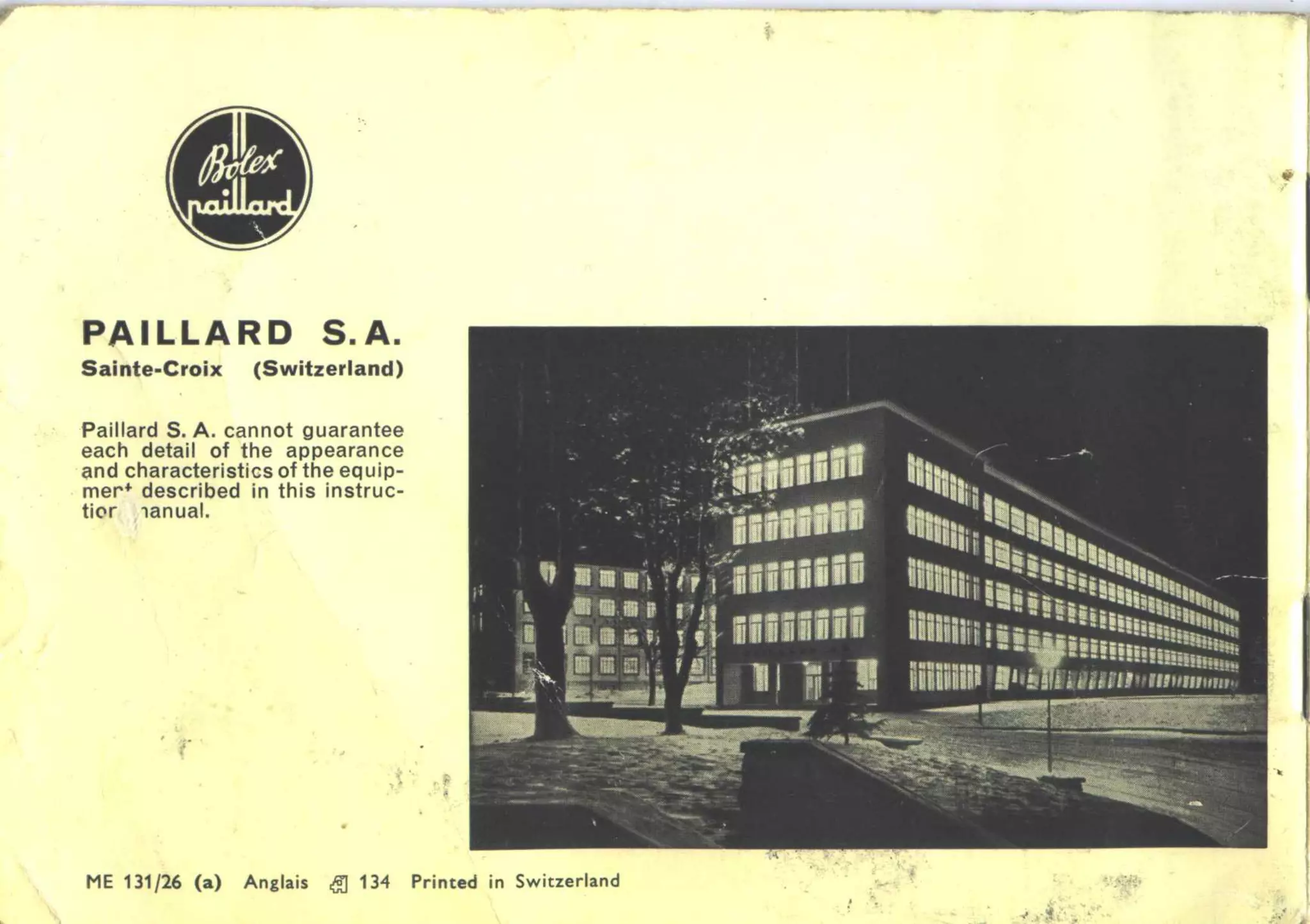 Bolex d8 la_user manual_english