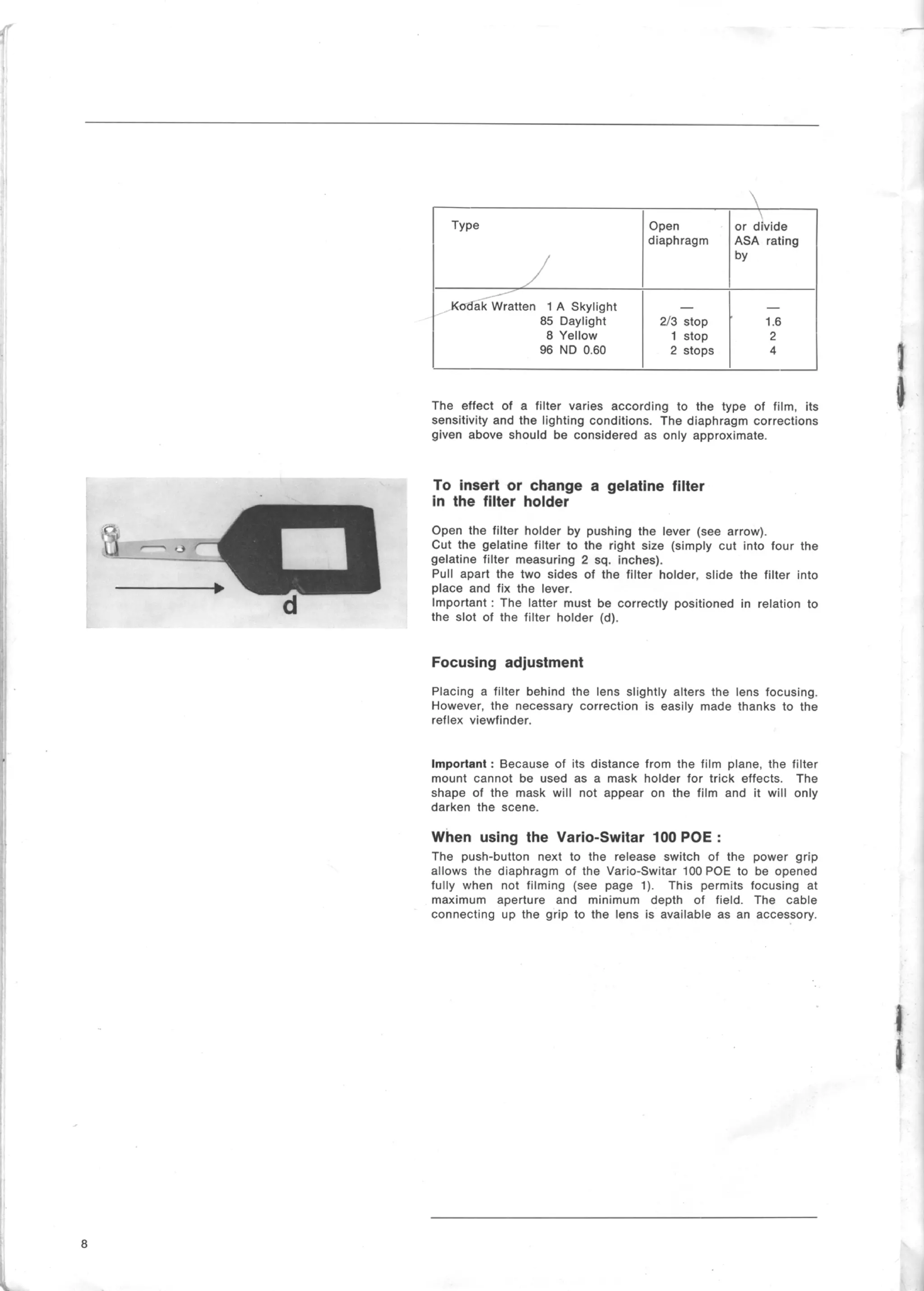 Bolex h16 ebm electric user manual_english