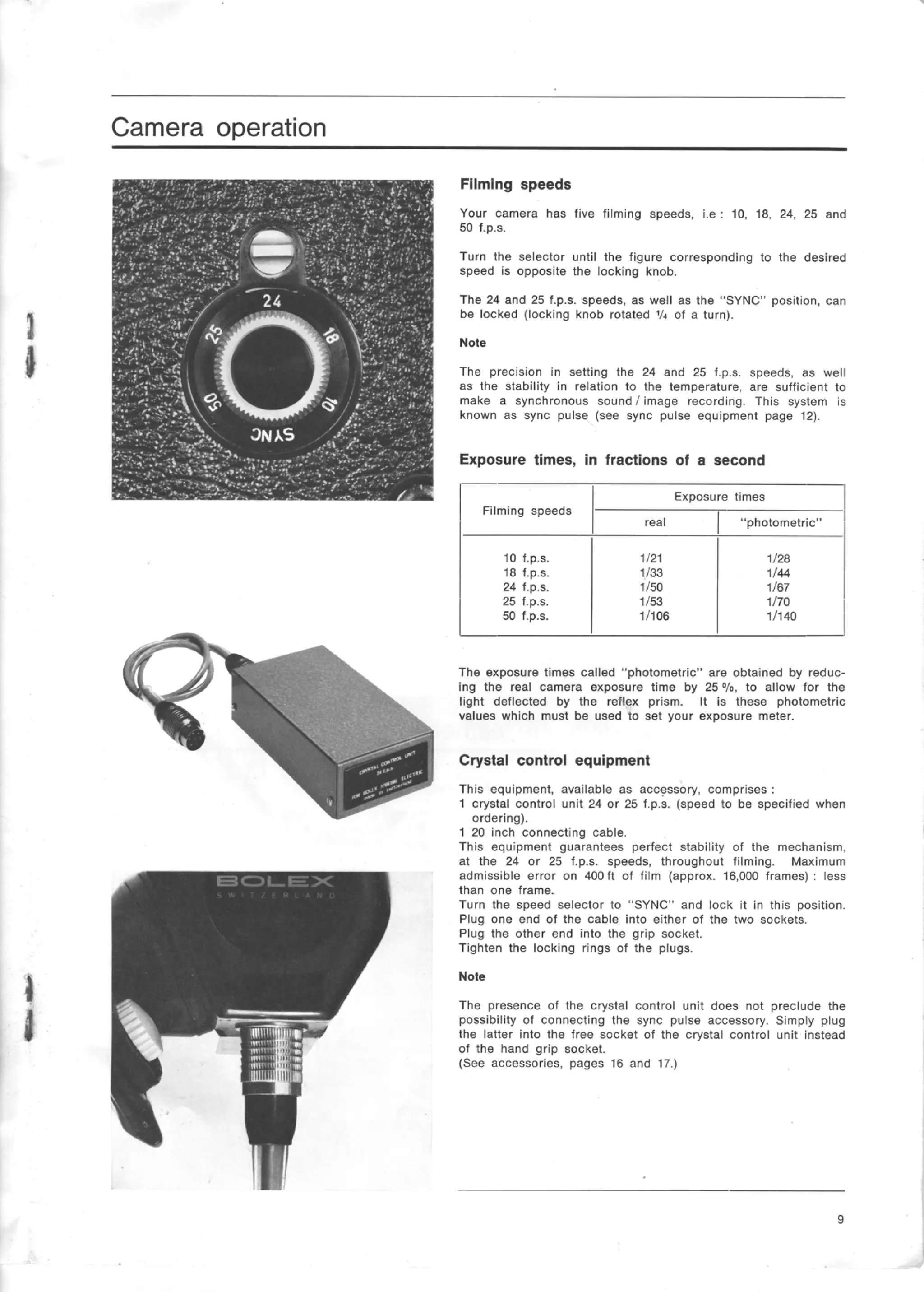 Bolex h16 ebm electric user manual_english