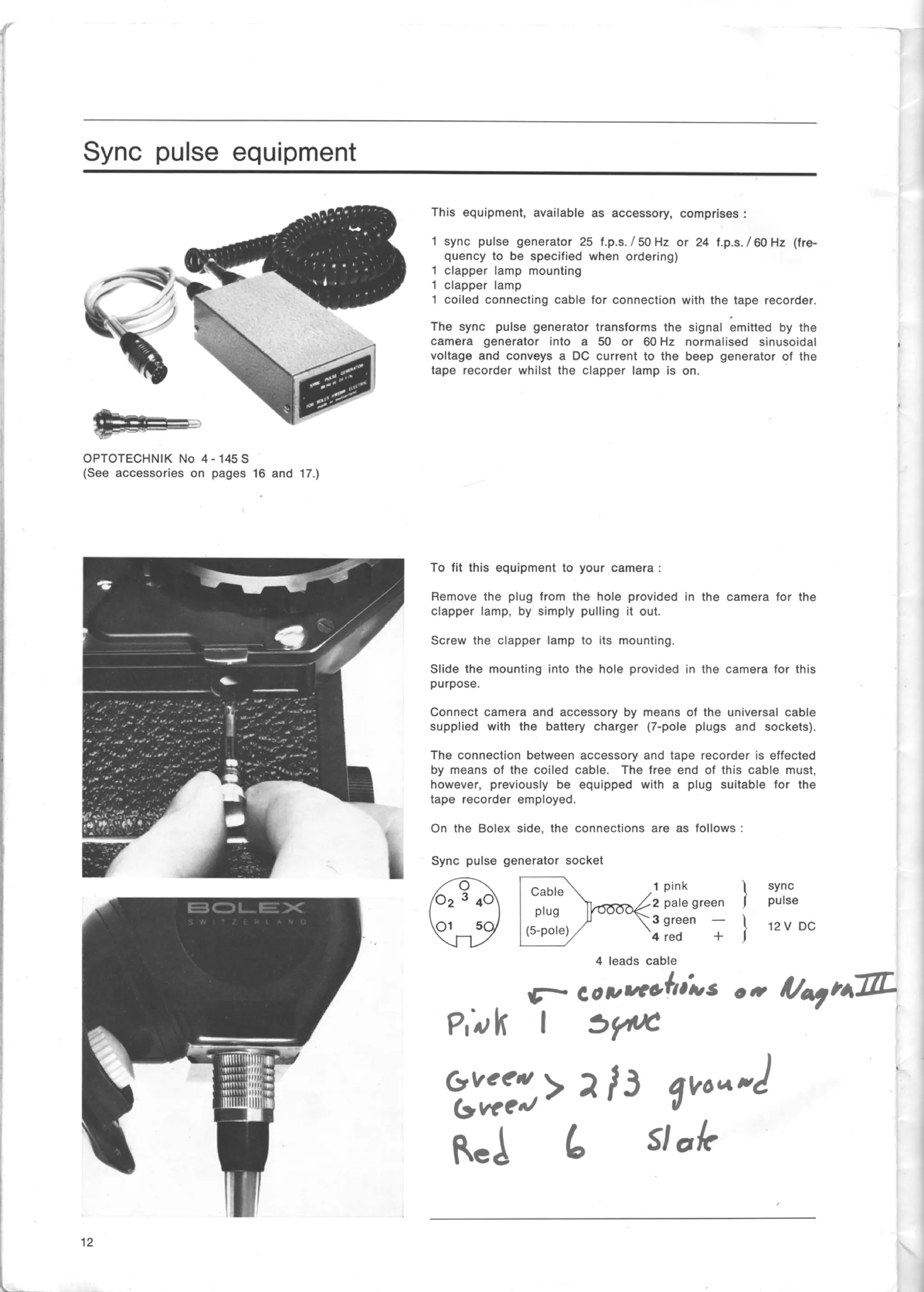Bolex h16 ebm electric user manual_english