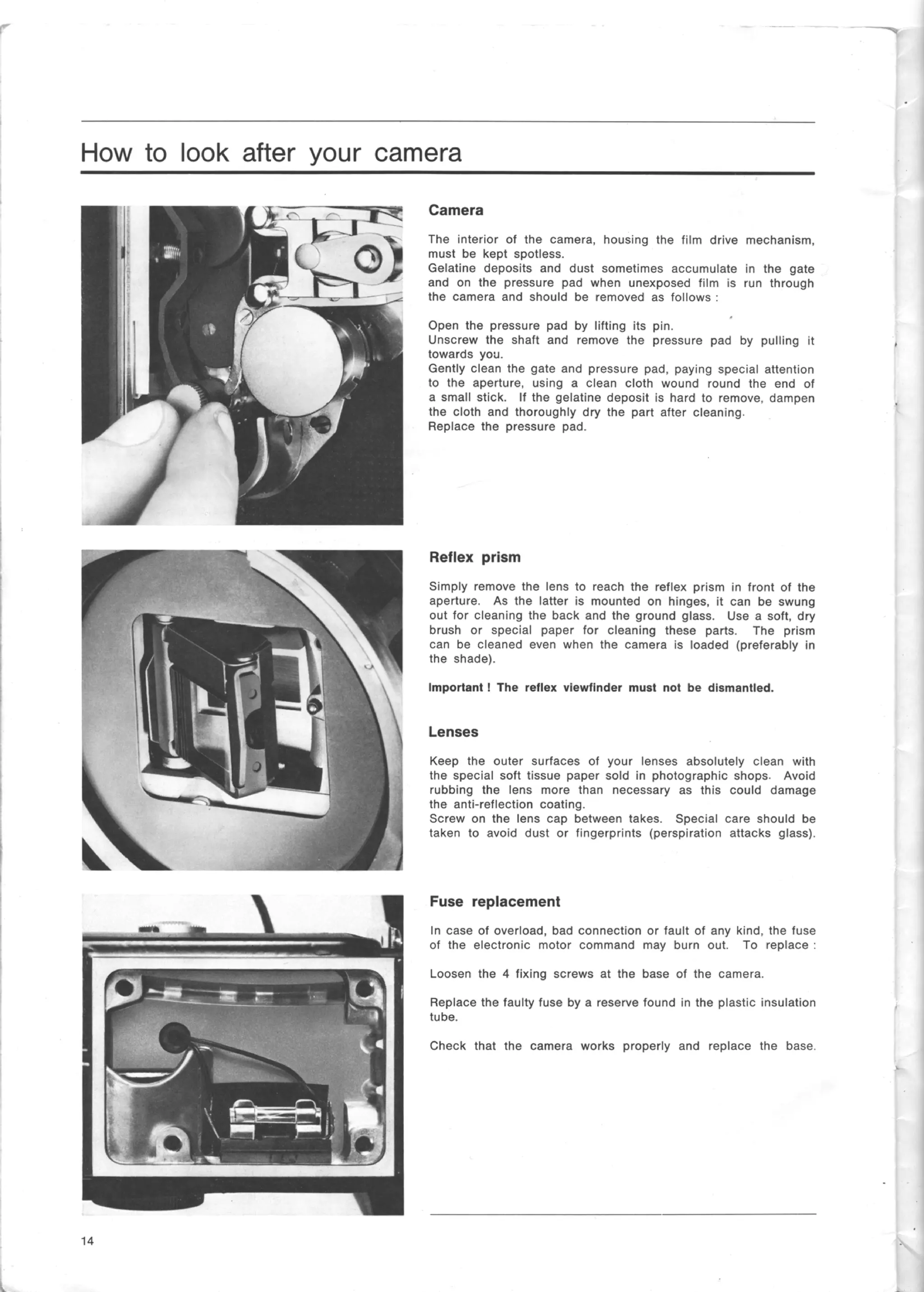 Bolex h16 ebm electric user manual_english