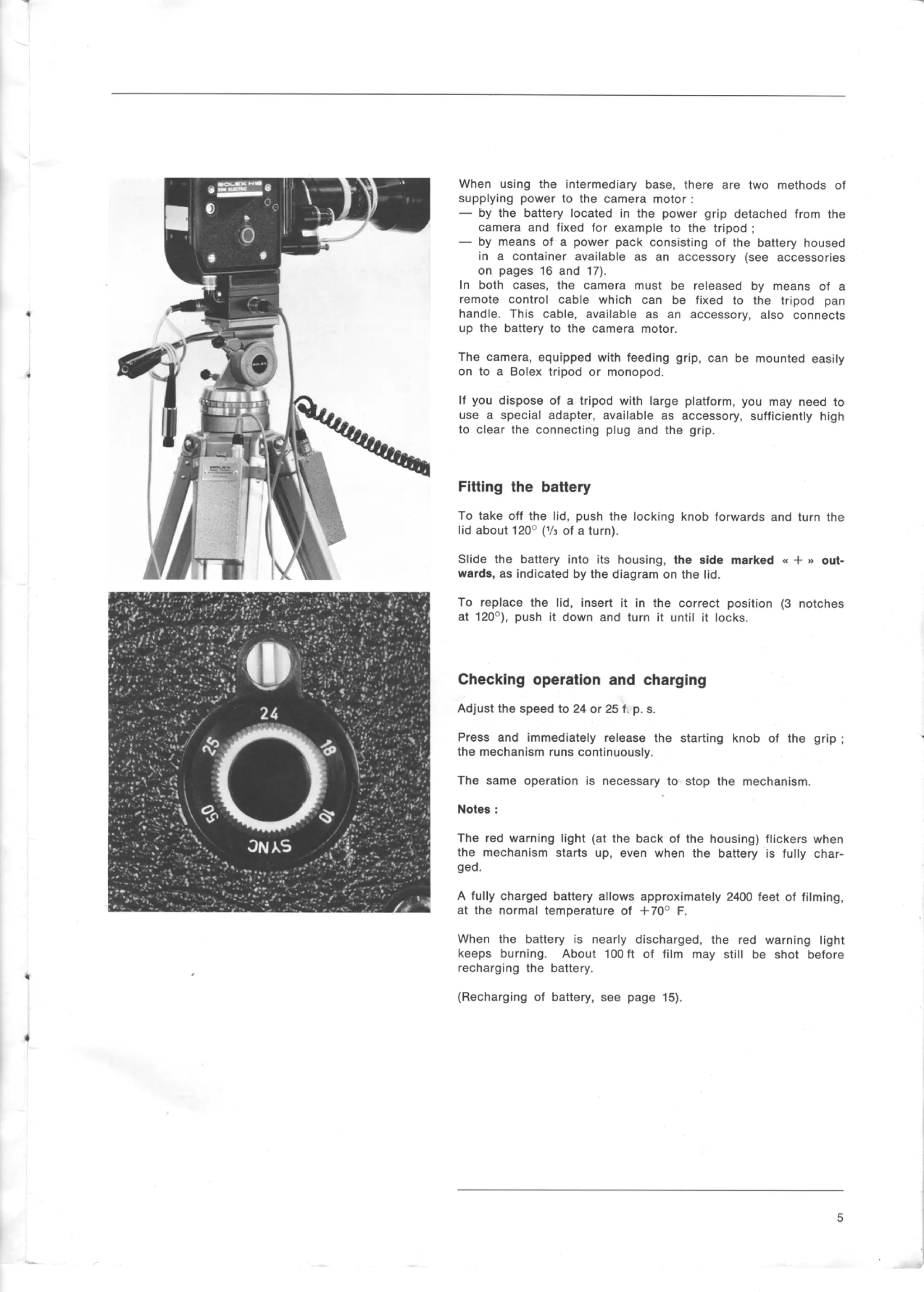 Bolex h16 ebm electric user manual_english