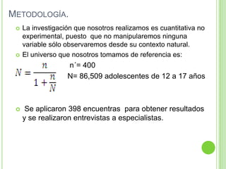 Hipótesis   Los jóvenes entre 12 y 17 años dejan de realizar actividad física, para estar jugando videojuegos.