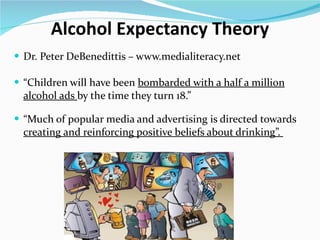 Alcohol Expectancy Theory <ul><li>Dr. Peter DeBenedittis – www.medialiteracy.net  </li></ul><ul><li>“ Children will have b...