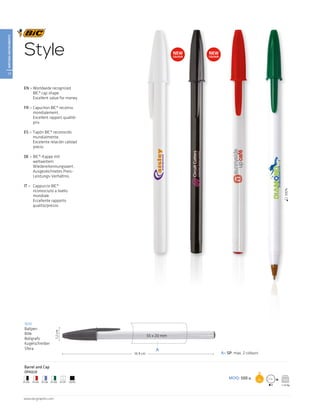 BIC ® 2 stylos 4 COULEURS original POINT MEDIUM + 1 STYLO 4