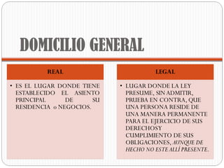DOMICILIO GENERAL
 