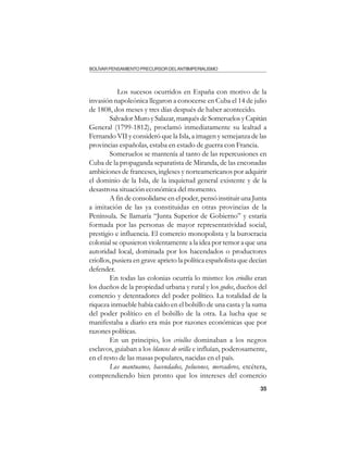 BOLÍVAR PENSAMIENTO PRECURSOR DEL ANTIIMPERIALISMO




               “...las Colonias españolas... for men una
          ...