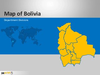 Map of Bolivia
Department Divisions
 
