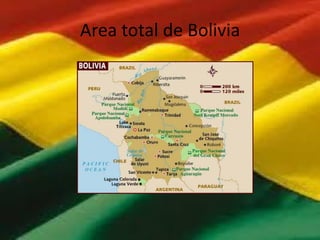 Area total de Bolivia