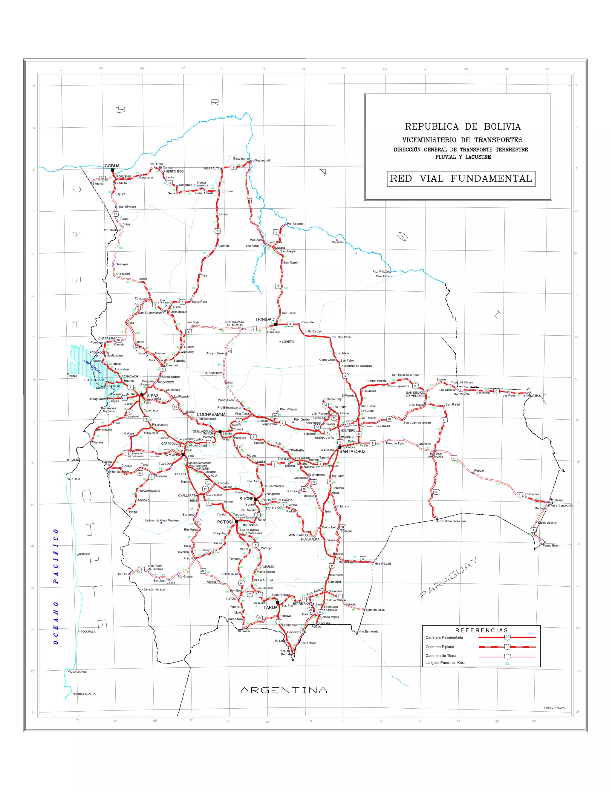 Bolivia Red Fundamental de carreteras | PDF