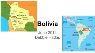 Bolivia
June 2014
Debbie Hadas
 