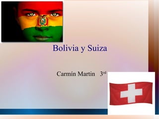 Bolivia y Suiza Carmín Martin  3 rd 