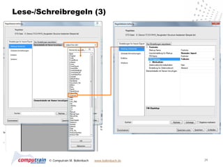 Lese-/Schreibregeln (3)




         © Computrain M. Bollenbach   www.bollenbach.de   29
 