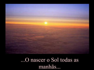 ...O nascer o Sol todas as manhãs... 