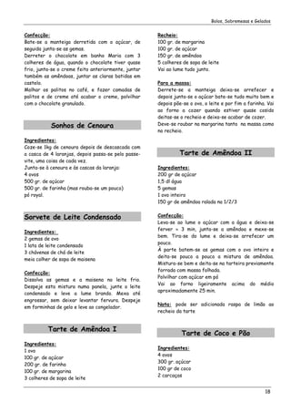 Bolos Sobremesas Gelados