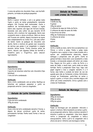 Bolos Sobremesas Gelados