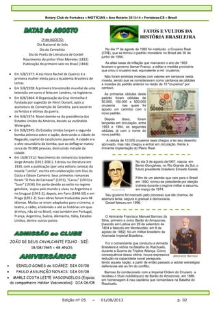 Edição nº 05 – 01/08/2013 p. 02
Rotary Club de Fortaleza – NOTÍCIAS – Ano Rotário 2013-14 – Fortaleza-CE – Brasil
No dia 1...