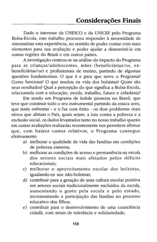 Bolsa Escola: melhoria educacional e redução da pobreza