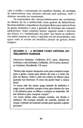 Bolsa Escola: melhoria educacional e redução da pobreza