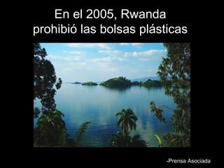 EEnn eell 22000055,, RRwwaannddaa 
pprroohhiibbiióó llaass bboollssaass pplláássttiiccaass 
--PPrreennssaa AAssoocciiaaddaa 
 