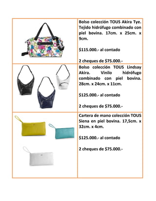 Bolsos tous primavera verano 2012 2013 PDF