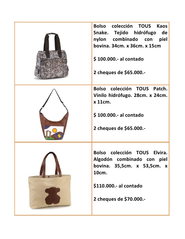 2012 2013 Verano Primavera Bolsos Tous qwtZ44