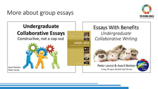 More about group essays
 
