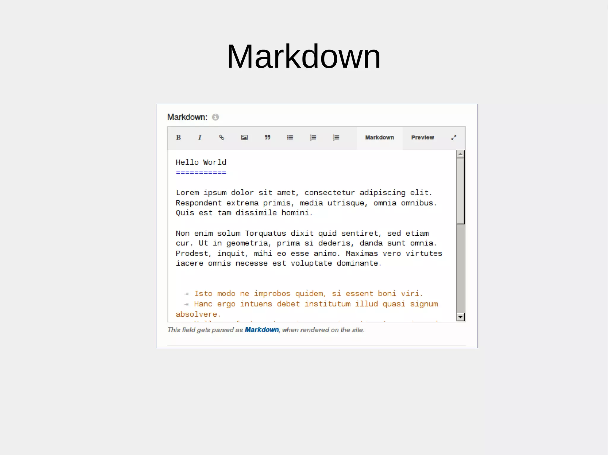 Markdown
 