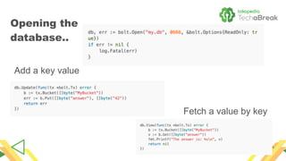 Boltdb - an embedded key value database | PDF