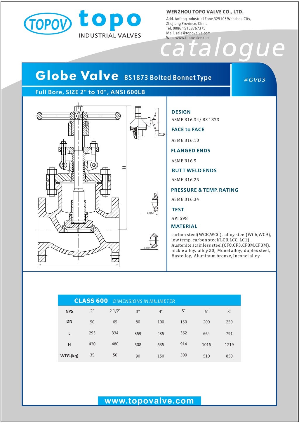 Bolted globe valve 600 lb topo valve catalogue