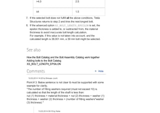 Bolt length calculation   tekla user assistance