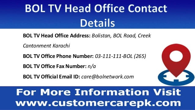 BOL TV Contact Details, Phone Number, Office Address, Email
