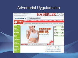 Advertorial UygulamalarıAdvertorial Uygulamaları
 