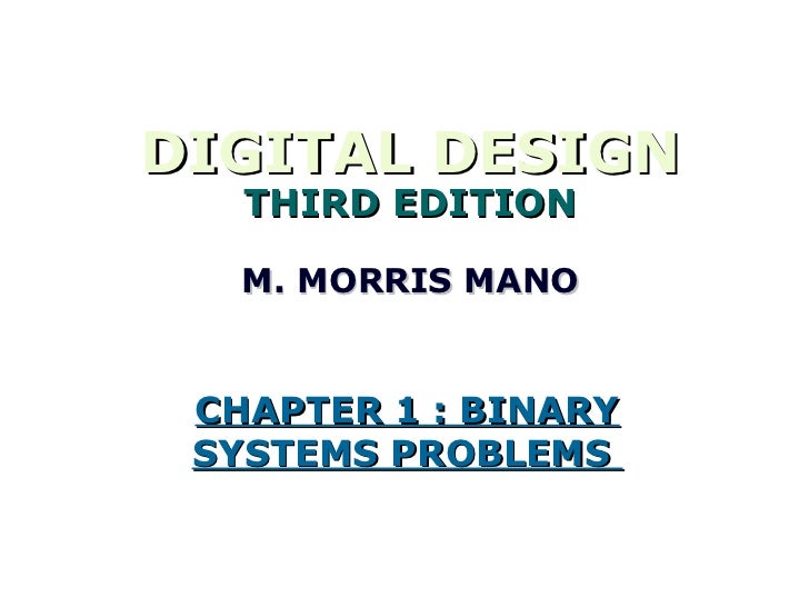 Digital Design Mano 3th Edition Solution Manual Digital Design Mano 3th Edition Solution Manual