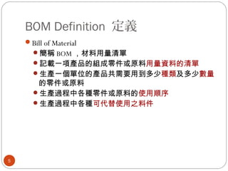 Bom定義 | PPT