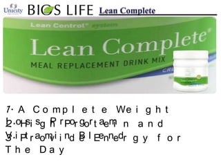 1. A C o m p l e t e We i g h t
l
P
2.oHsi sg h r Por gor t aem n a n d
i
V
3.i Pt r aom i i nd B l Eennedr g y f o r
v
e
T h e Da y

 