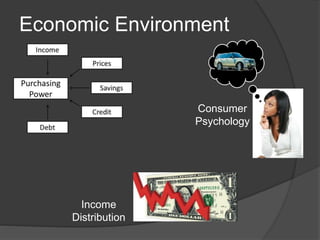 Economic Environment
Consumer
Psychology
Income
Distribution
 
