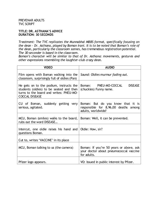 Boman tvc script for adult vaccination