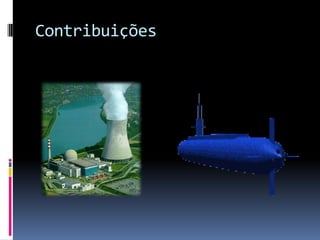 Animação do processo de fissão do urânio-235.  Os nêutrons liberados provocam a fissão de outros átomos: é a reação em cadeia.