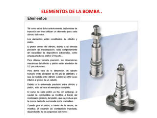ELEMENTOS DE LA BOMBA .