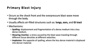 Bomb and blast injury | PPTX