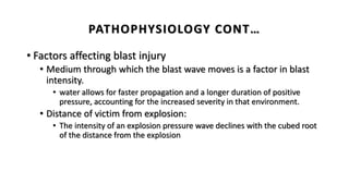 Bomb and blast injury | PPTX