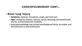 Bomb and blast injury | PPTX