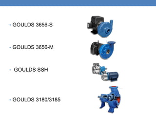 • GOULDS 3656-S
• GOULDS 3656-M
• GOULDS SSH
• GOULDS 3180/3185
 