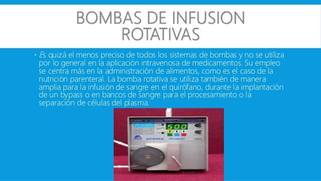 Bombas de infusión