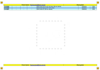 Flavio Xavier – flaviocursos@terra.com.br Dicas gerais
Flavio Xavier – flaviocursos@terra.com.br Dicas gerais
FH10048 - - - GM Corsa Pick-up EFI 50 litros (96 em diante) Gasolina 3 Bar
FH10050 - - - GM Corsa Pick-up EFI (50 Litros) Gasolina 3 Bar
FH10051 - - - GM Corsa EFI (94 em diante) Gasolina 3 Bar
 