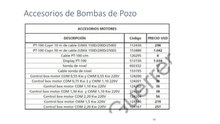 Accesorios de Bombas de Pozo
34
 